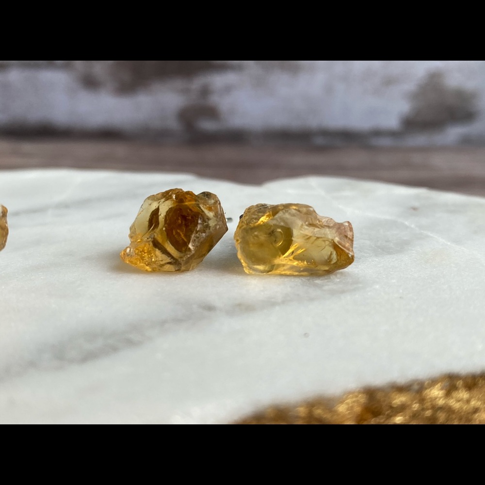 Citrine Gemstone Earrings - Picture 2 of 4
